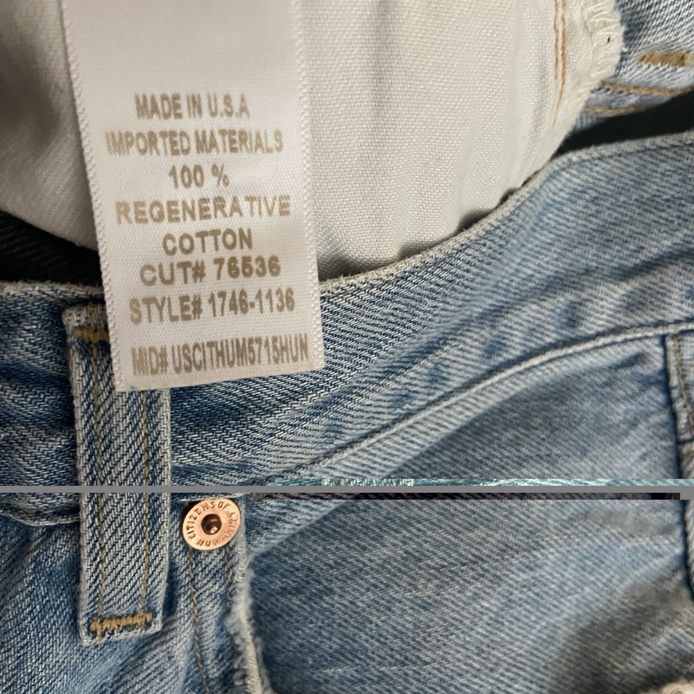 Citizens of Humanity Annina High Waisted Tularosa Light Blue Wash Jean Size 25 - Picture 9 of 11